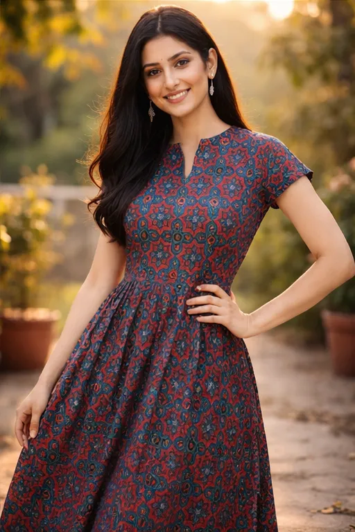 Printed Cotton Dress
